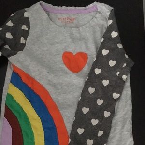 Mini Boden girls long sleeve rainbow shirt